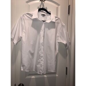 Edwards Men's Large  Short Sleeved Oxford Easy Care Uniform Work Shirt 1027